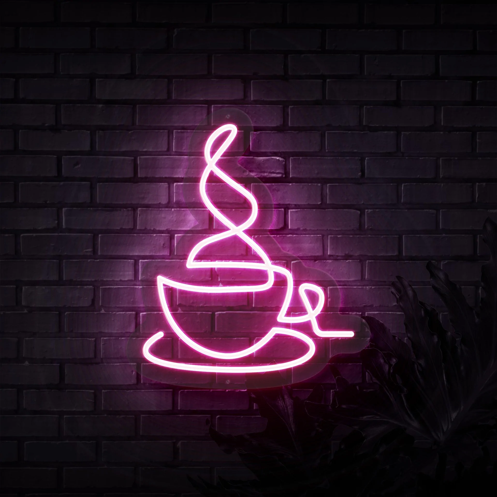 coffee cup neon sign cover