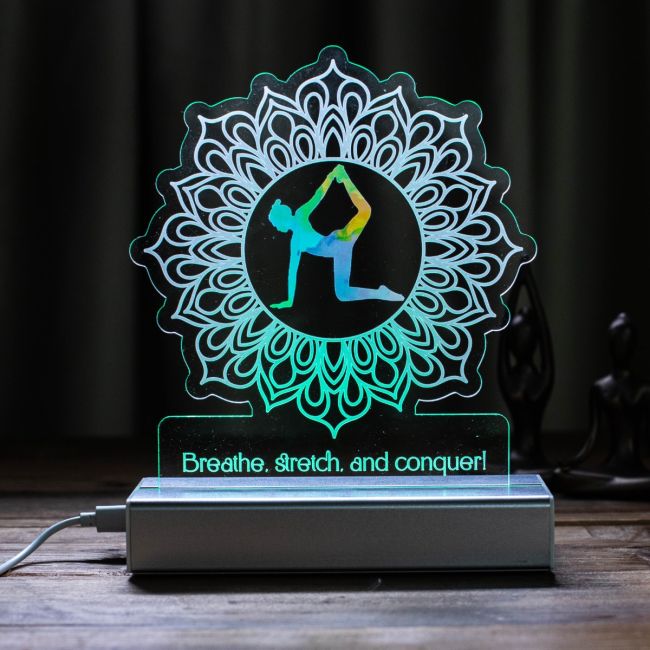 Lotus Flower Mandala Personalized Night Light SGTN027