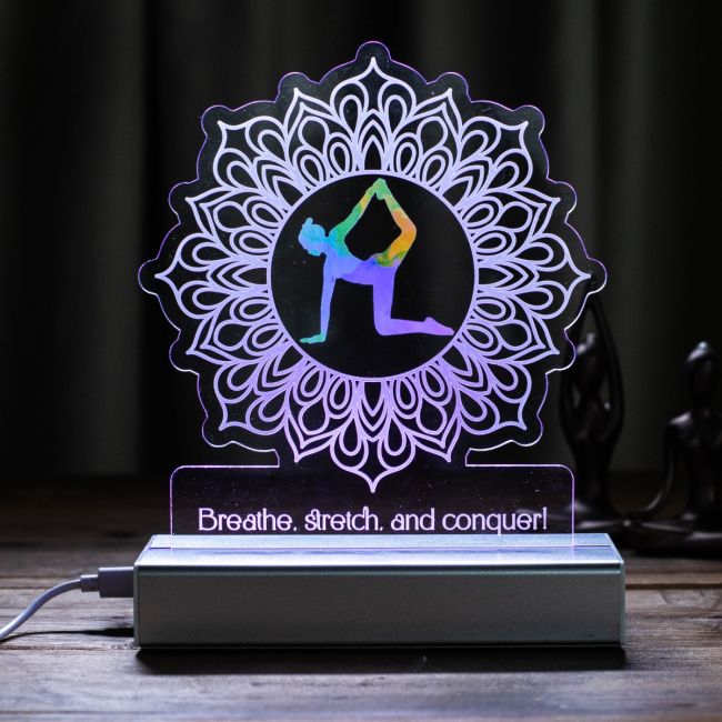 Lotus Flower Mandala Personalized Night Light SGTN027