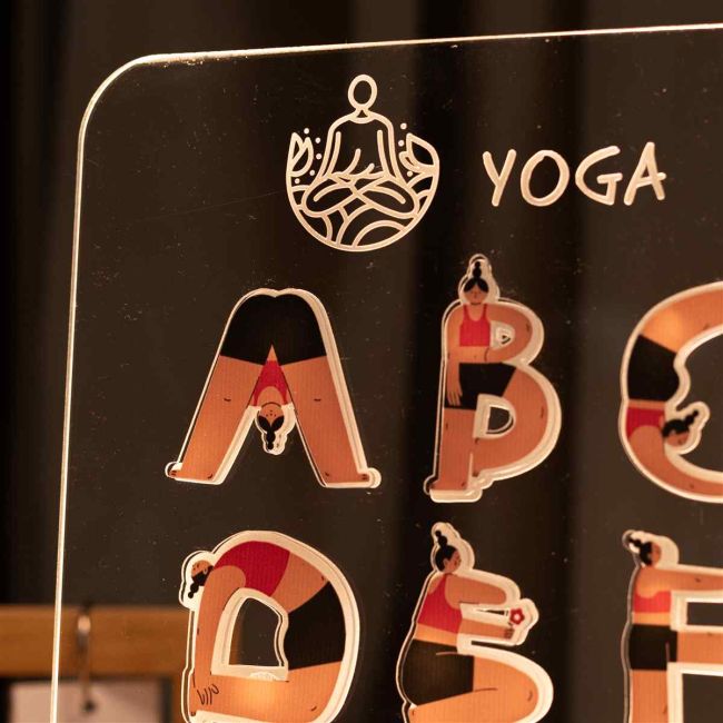Personalized Yoga ABC Letter Exercises LED Night Light SGTN030