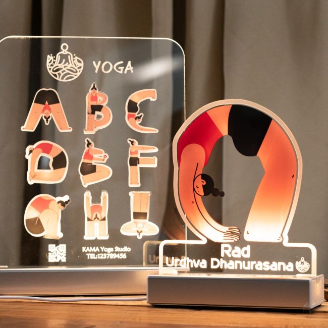 Personalized Yoga ABC Letter Exercises LED Night Light SGTN030
