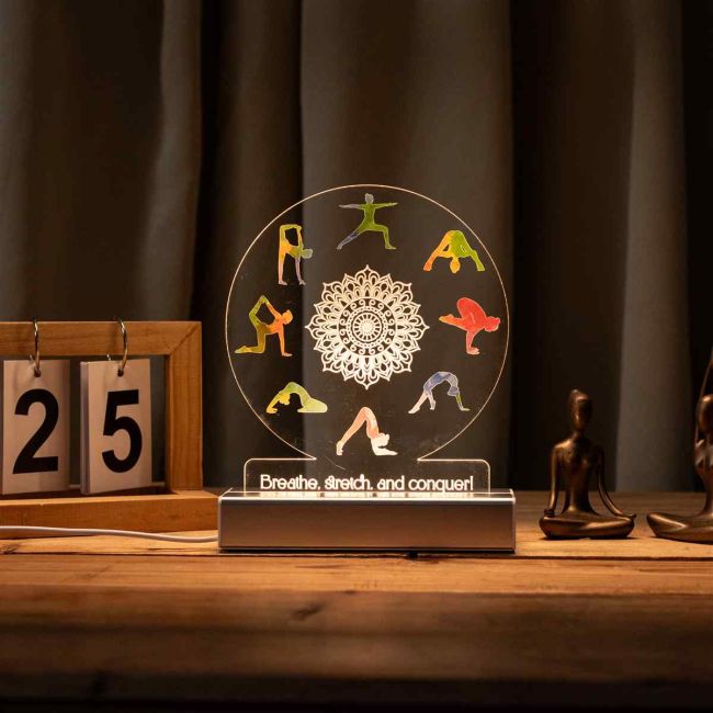 Mandala Relaxing Yoga decor Personalized Night Light SGTN028