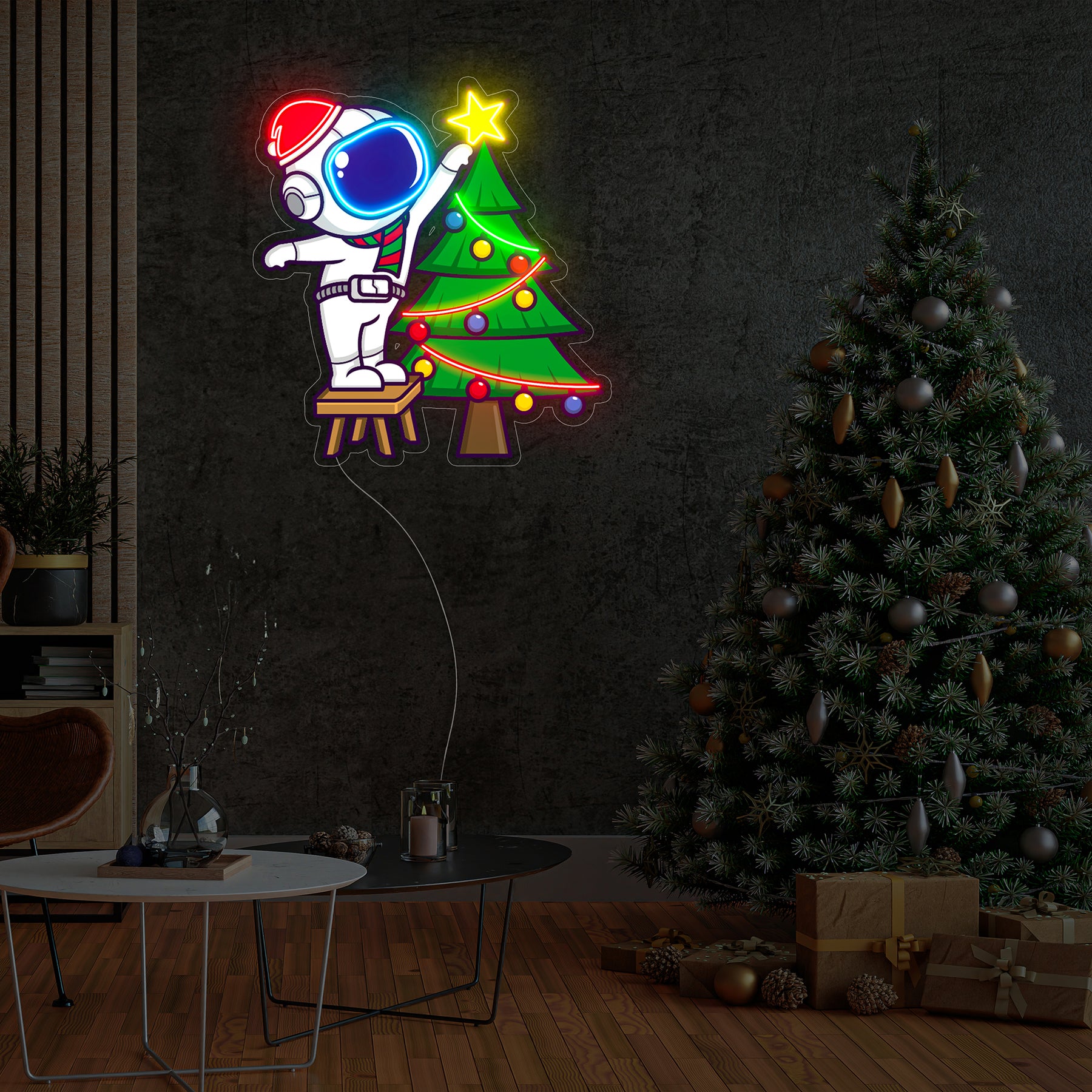 Astronaut Christmas 1 Led Neon Acrylic Artwork