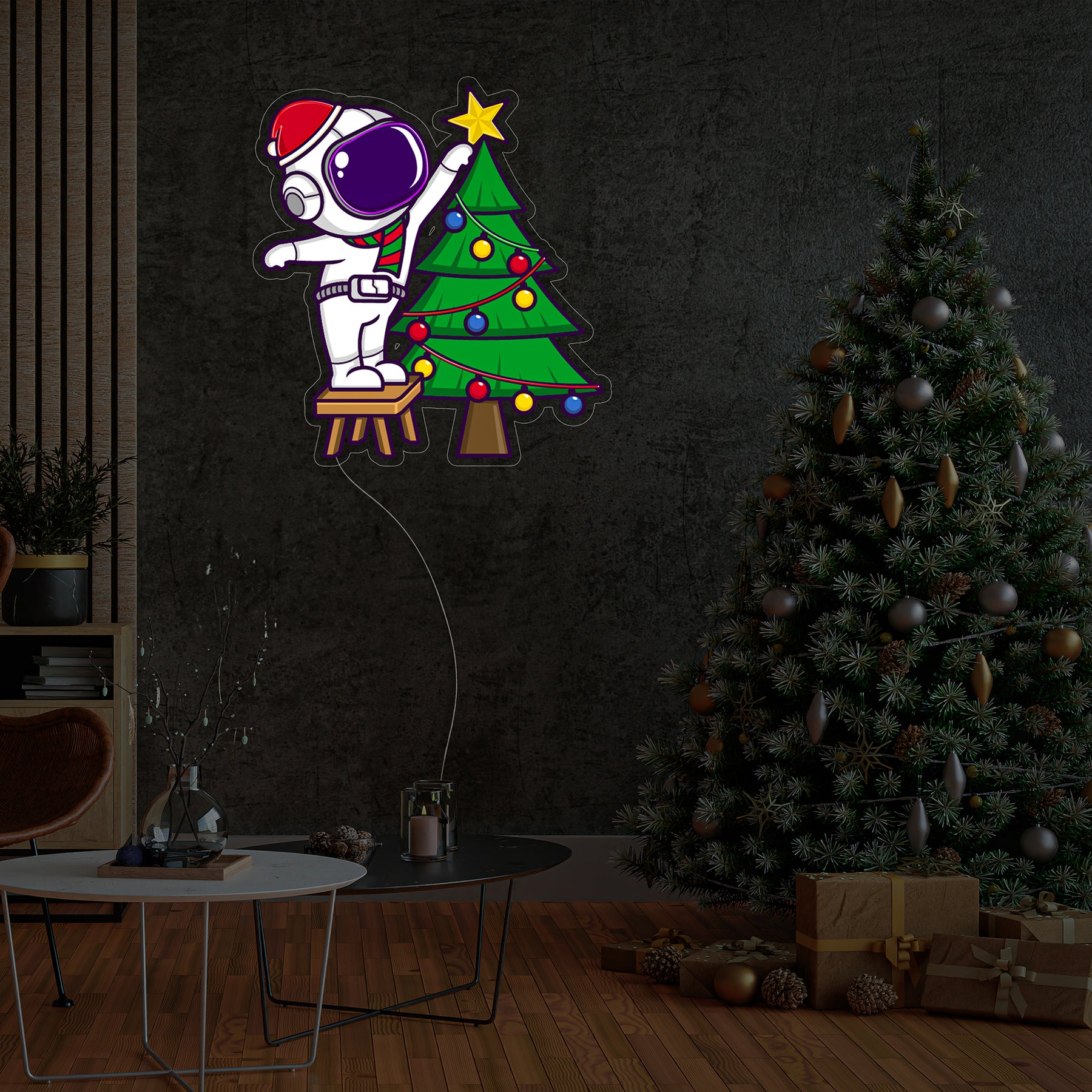 Astronaut Christmas 1 Led Neon Acrylic Artwork