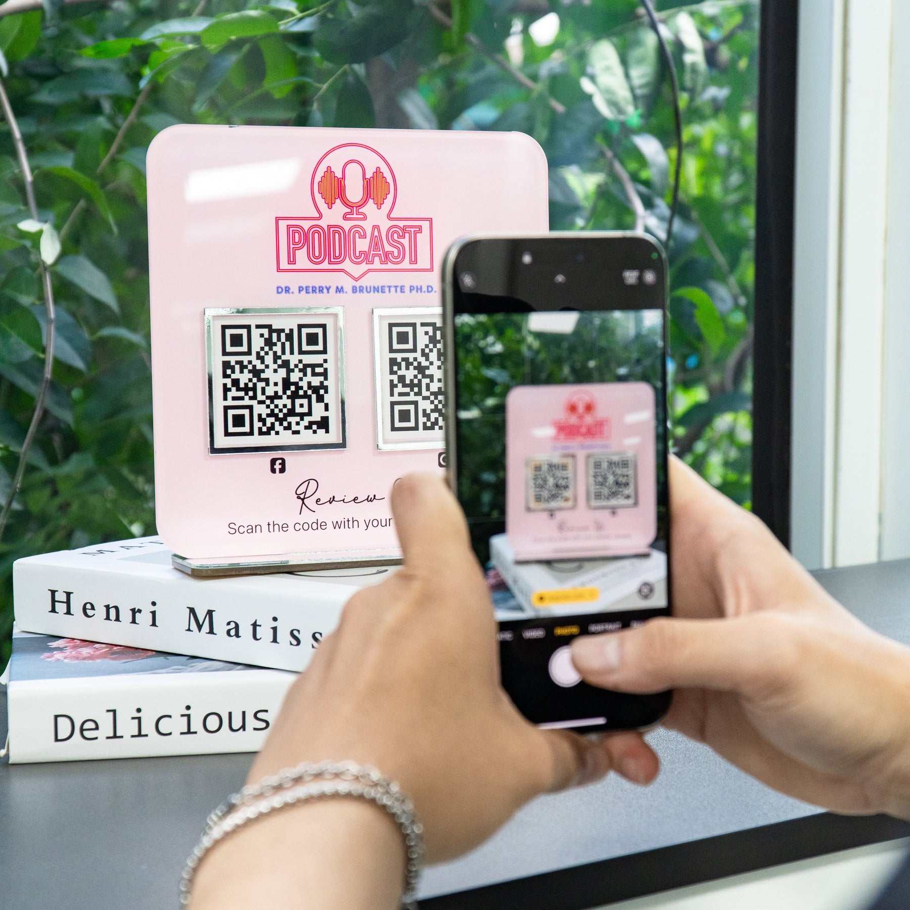Custom Multi QR Code Square Stand