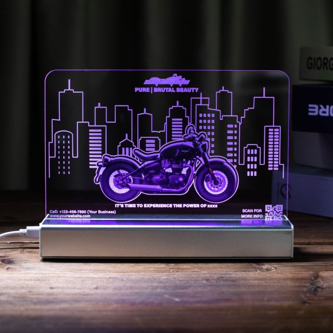 Custom 3D LED Motorcycle Night Light SGTN031