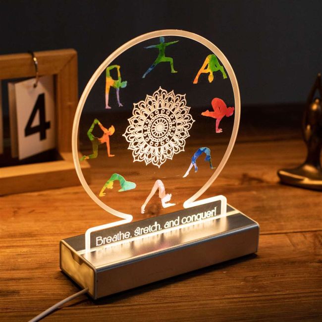 Mandala Relaxing Yoga decor Personalized Night Light SGTN028