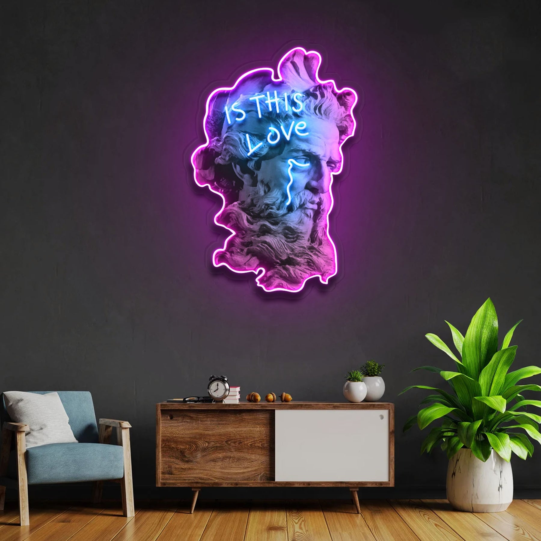 "Is This Love?" Neon x Acrylic Artwork