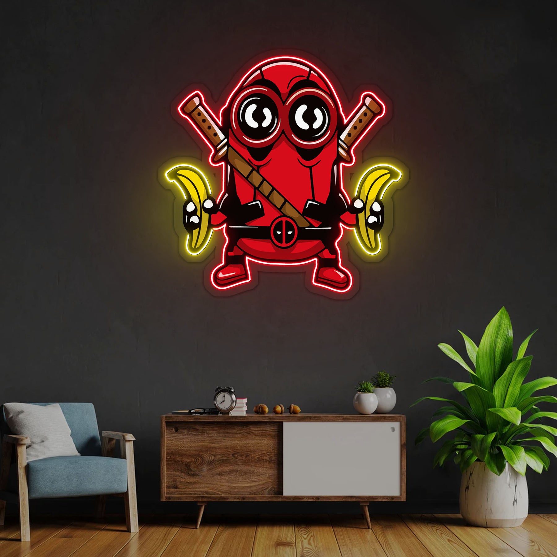 MiniBanana Neon Sign x Acrylic Artwork