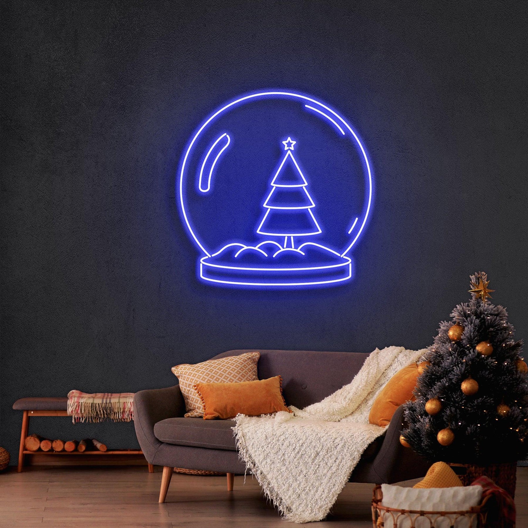 Christmas Snowglobe Neon Sign