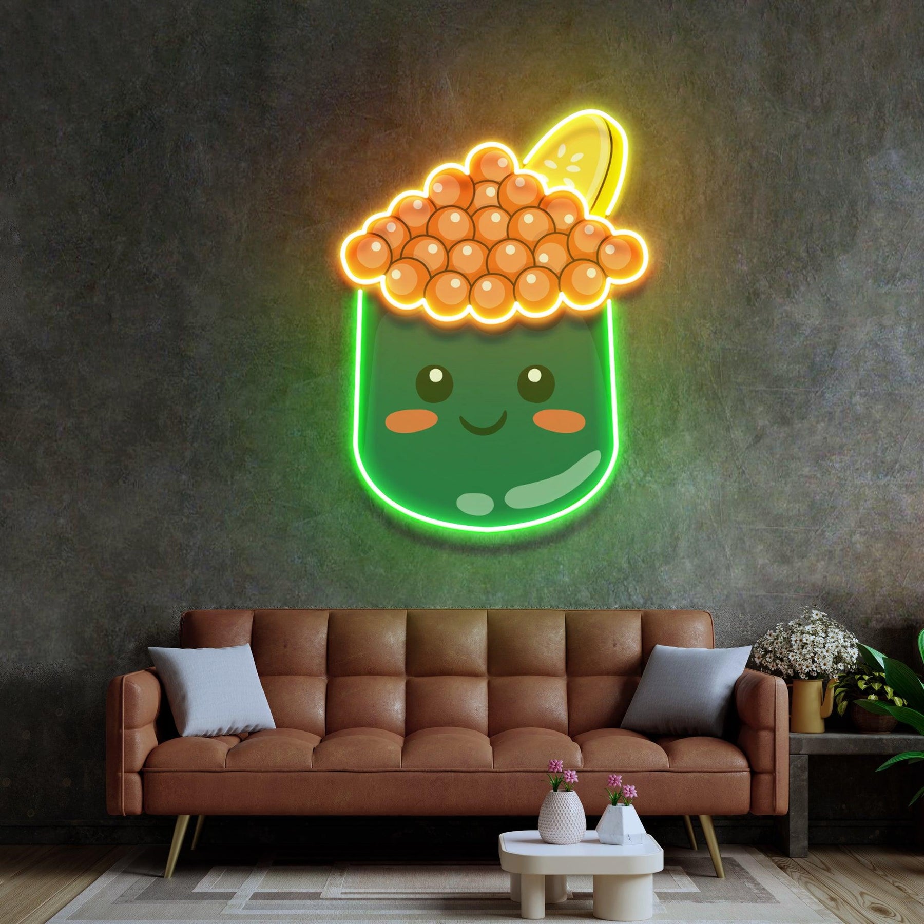 Tapioca Pearl Neon Acrylic Artwork
