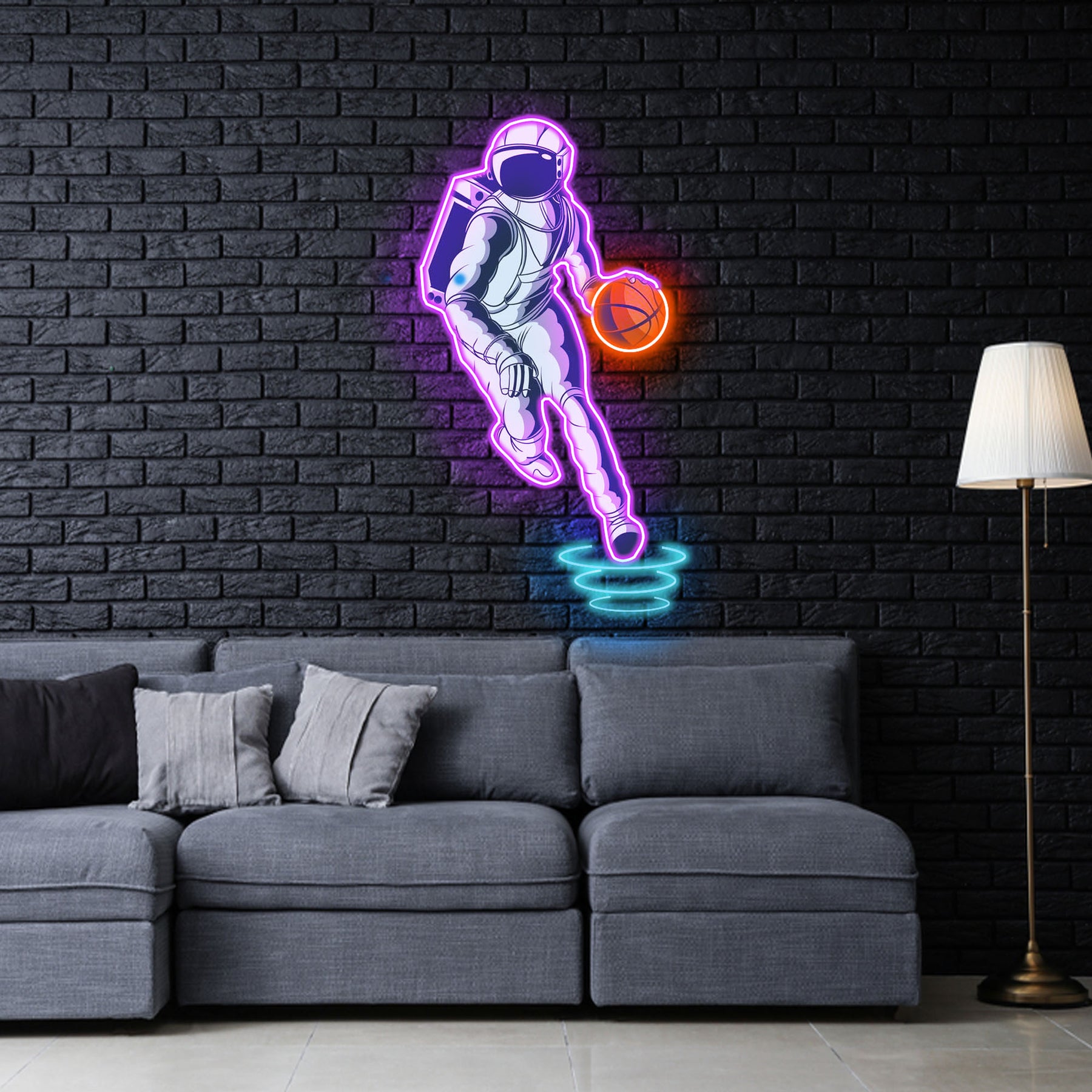"Astroballer" Neon x Acrylic Artwork