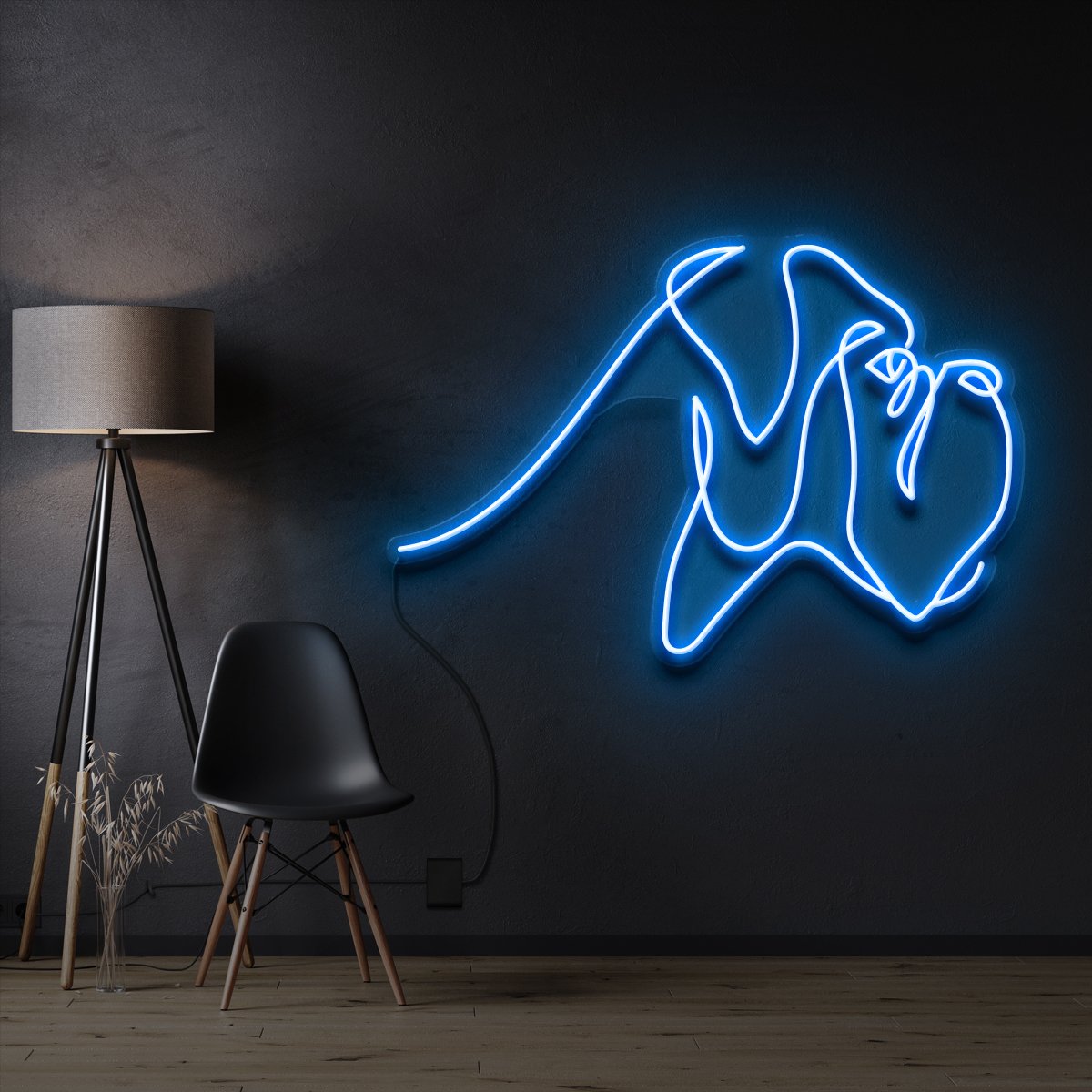 "Boxer Line Art" Neon Sign