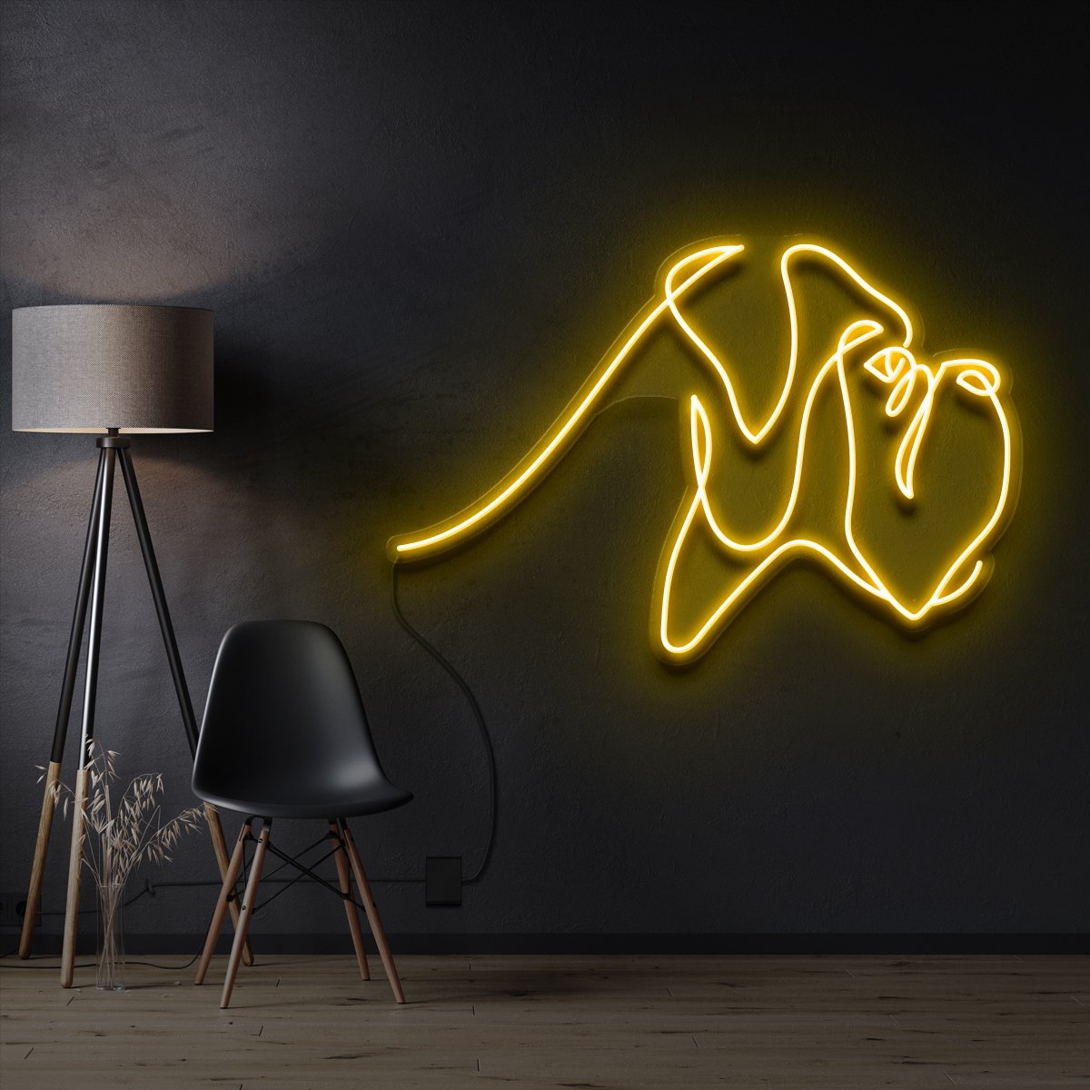 "Boxer Line Art" Neon Sign