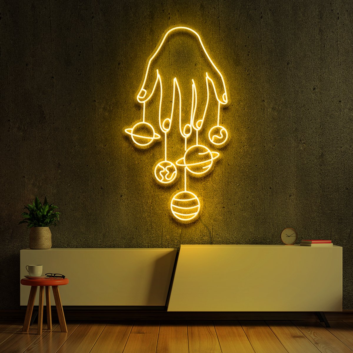 "Cosmic Hand" Neon Sign