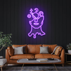 Galaxy Brain Led Neon Sign Light