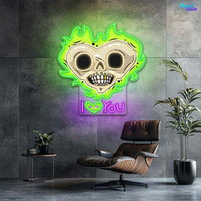 Fires of Desire, Shadows of Death Best Gift for Valentine Neon Sign Artwork