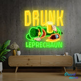 Patrick's Day Fainted Drunken Goblin Led Neon Acrylic Artwork