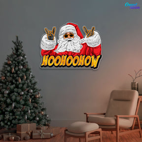 YOLO Claus: A Jolly Neon Twist Neon Sign Light Artwork