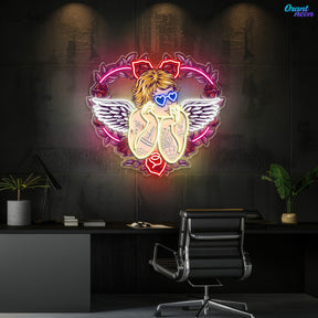 Wings of Love: See It Through Cupid’s Glasses Best Gift For Valentine Neon Sight Light Artwork