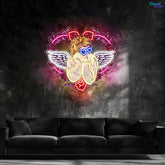 Wings of Love: See It Through Cupid’s Glasses Best Gift For Valentine Neon Sight Light Artwork