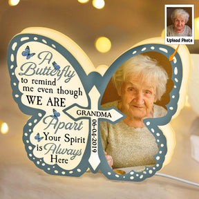A Butterfly To Remind Me - Personalized Photo Light Box