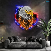 AMERICAN EAGLE and Flag Neon Sign