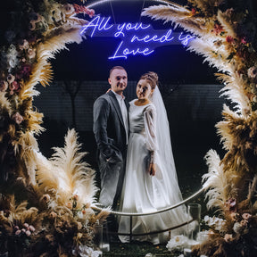 All You Need Is Love Led Neon Sign Light, Custom neon light sign for wedding