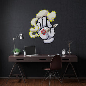 Hand Smoker Led Neon Acrylic Artwork