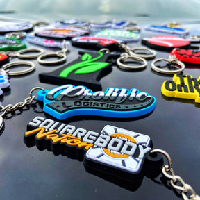 Custom 3D Die-Cut Rubber Keychains