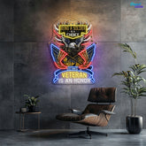 Eagle raise America Flags best Gift for the Veteran Neon Sign Light Artwork