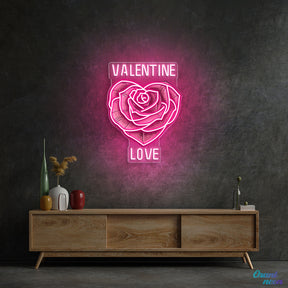 Love in Full Bloom: A Neon Valentine Best Gift For Valentine Neon Sight Light Artwork