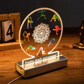 Mandala Relaxing Yoga decor Personalized Night Light SGTN028