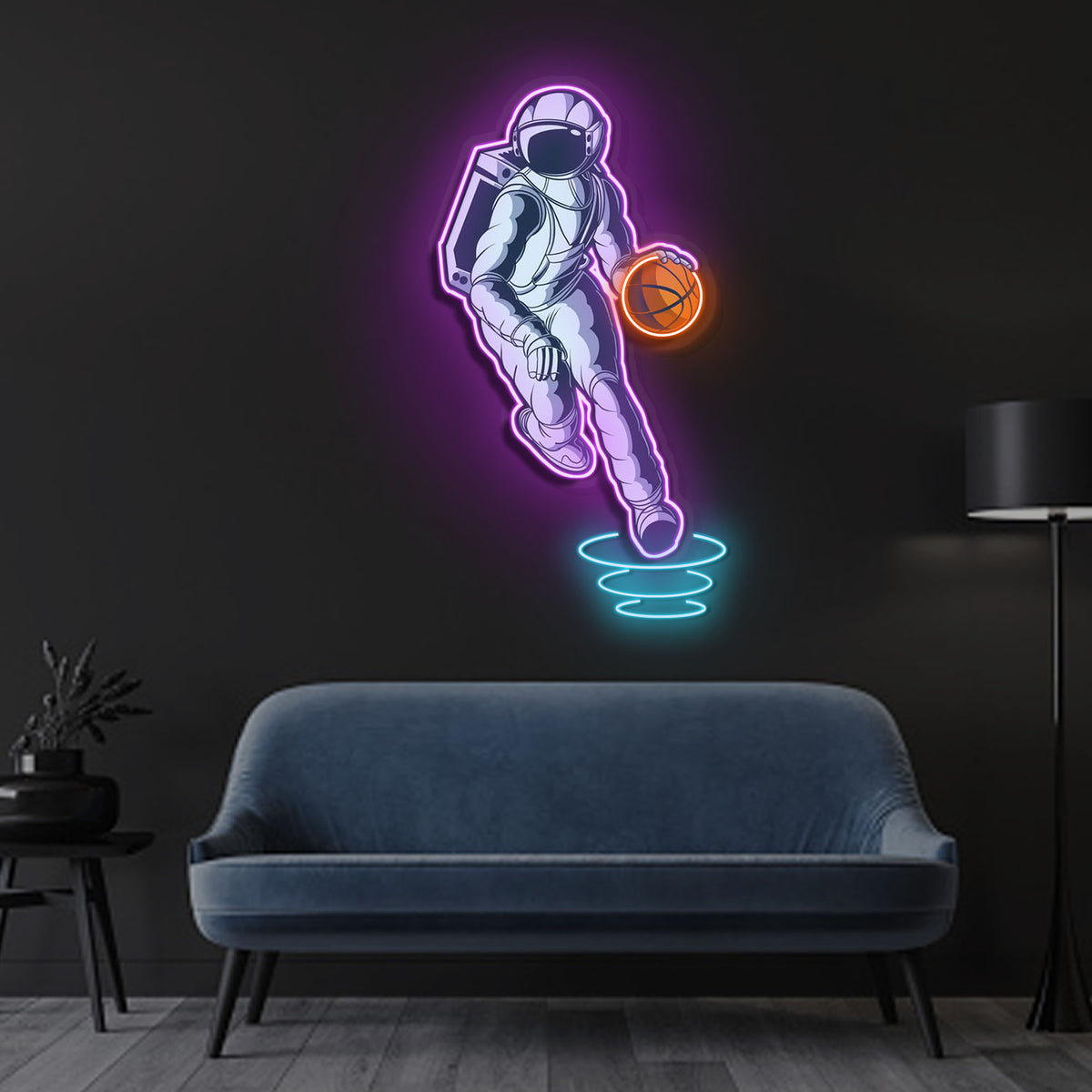 "Astroballer" Neon x Acrylic Artwork