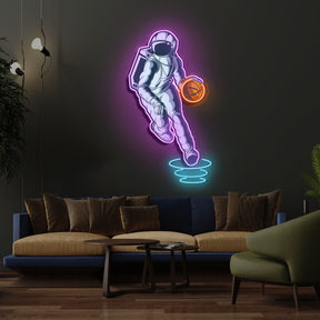 "Astroballer" Neon x Acrylic Artwork