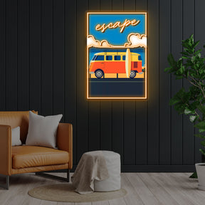 "Escape From Reality" Neon x Acrylic Artwork