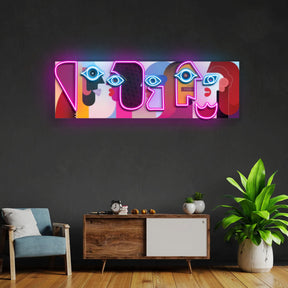 "Five Faces" Neon x Acrylic Artwork