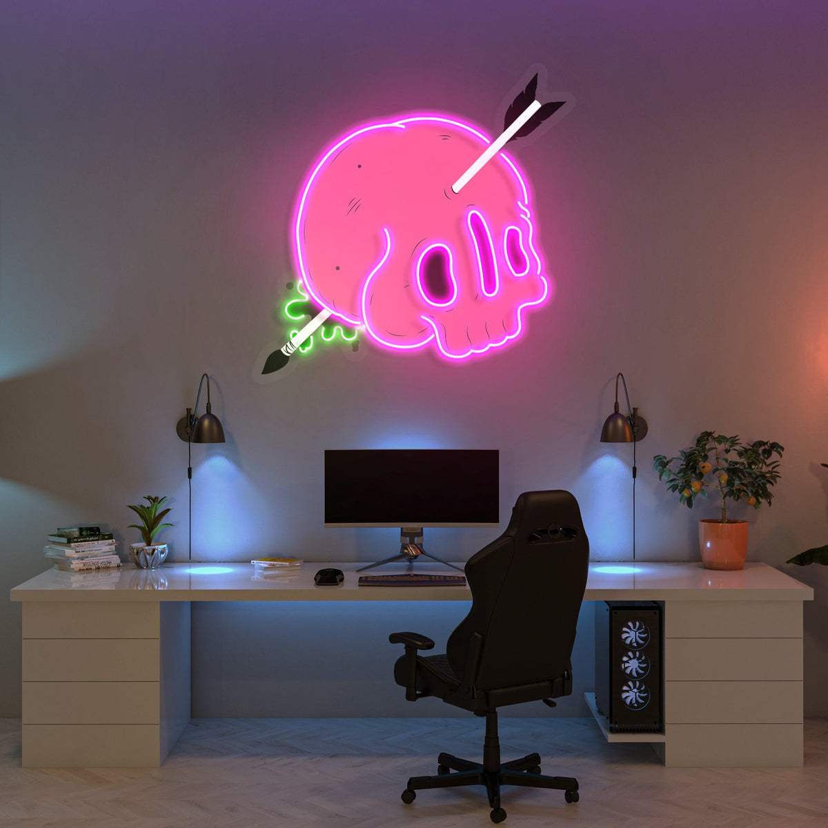 Geskulled Led Neon Acrylic Artwork