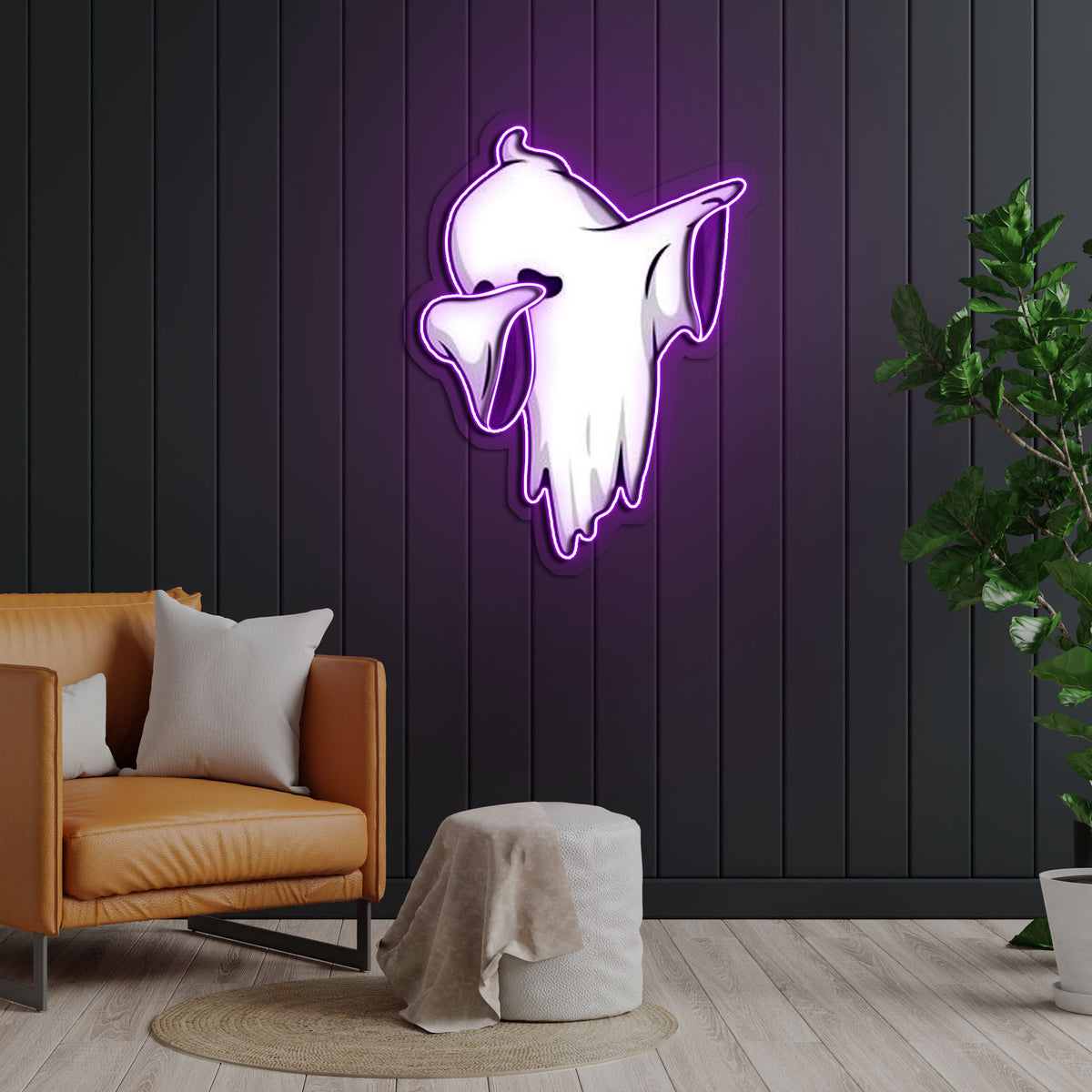 Ghost dabbing Neon Sign x Acrylic Artwork