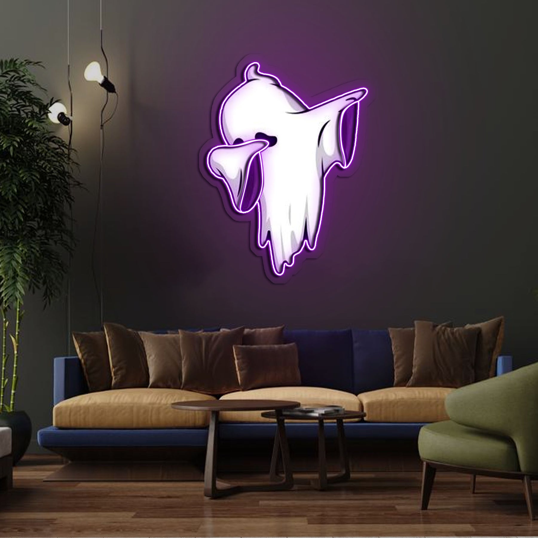 Ghost dabbing Neon Sign x Acrylic Artwork