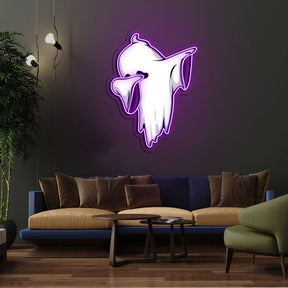 Ghost dabbing Neon Sign x Acrylic Artwork