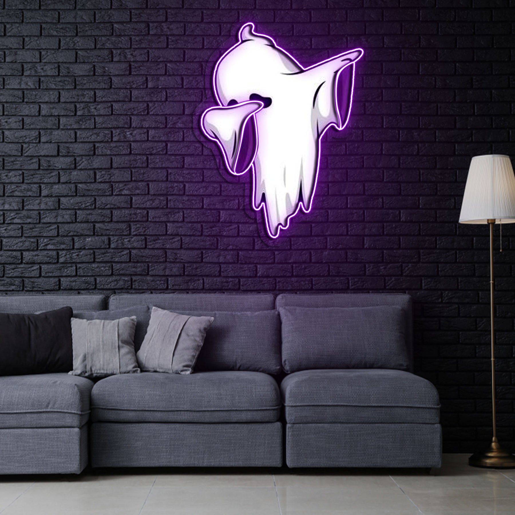 Ghost dabbing Neon Sign x Acrylic Artwork