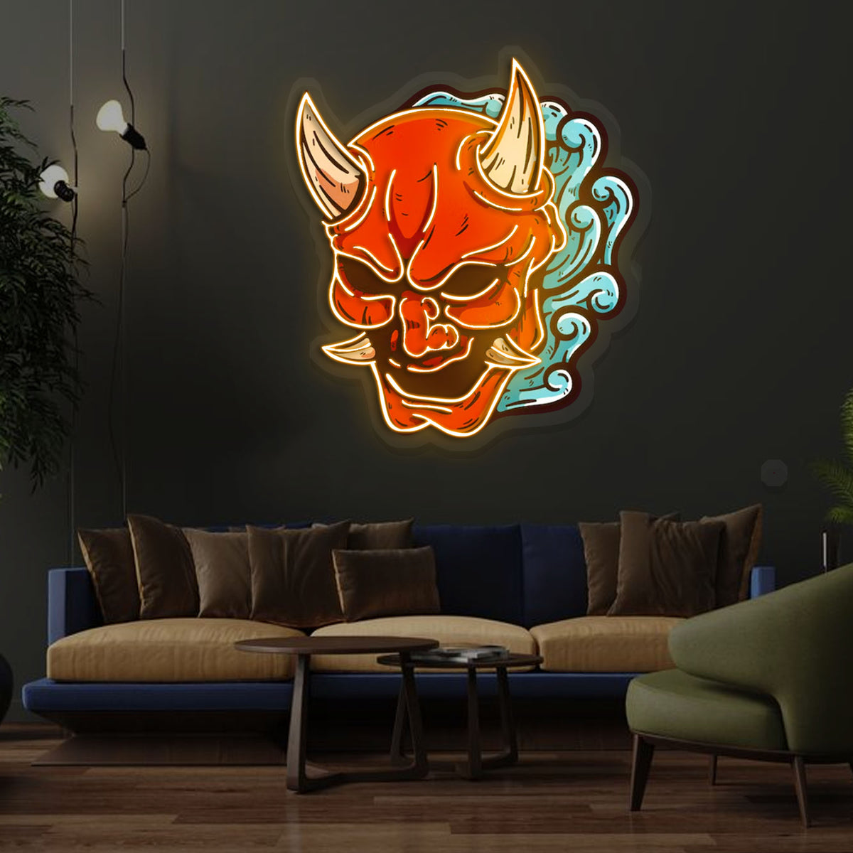 "Hannya Mask" Neon x Acrylic Artwork