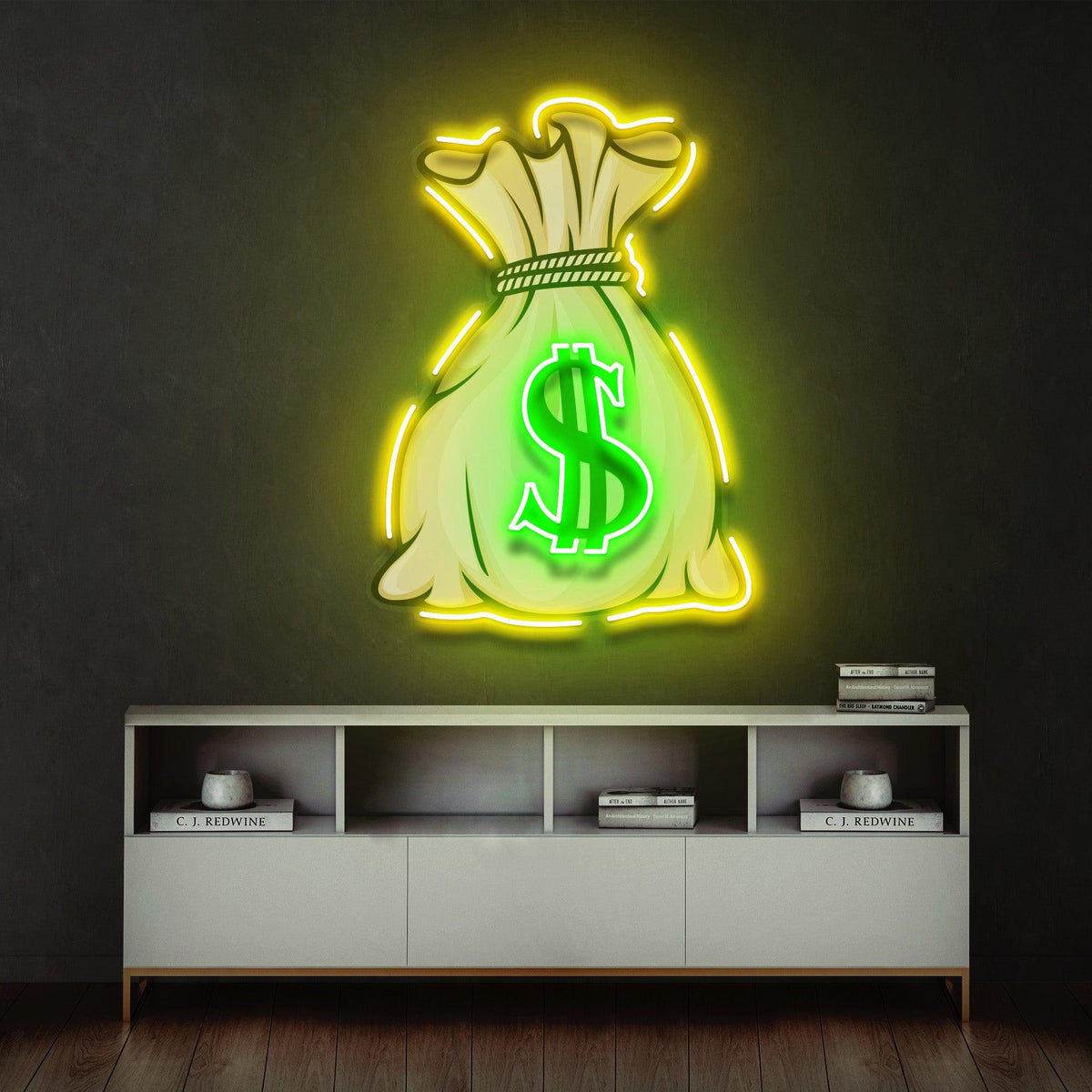 Money Bag Led Neon Acrylic Artwork
