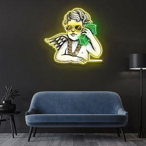 Money Talk Neon Sign x Acrylic Artwork