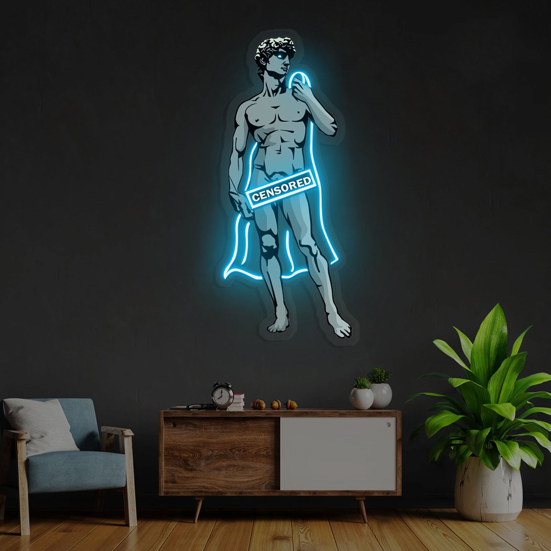 "Shameless David" Neon x Acrylic Artwork