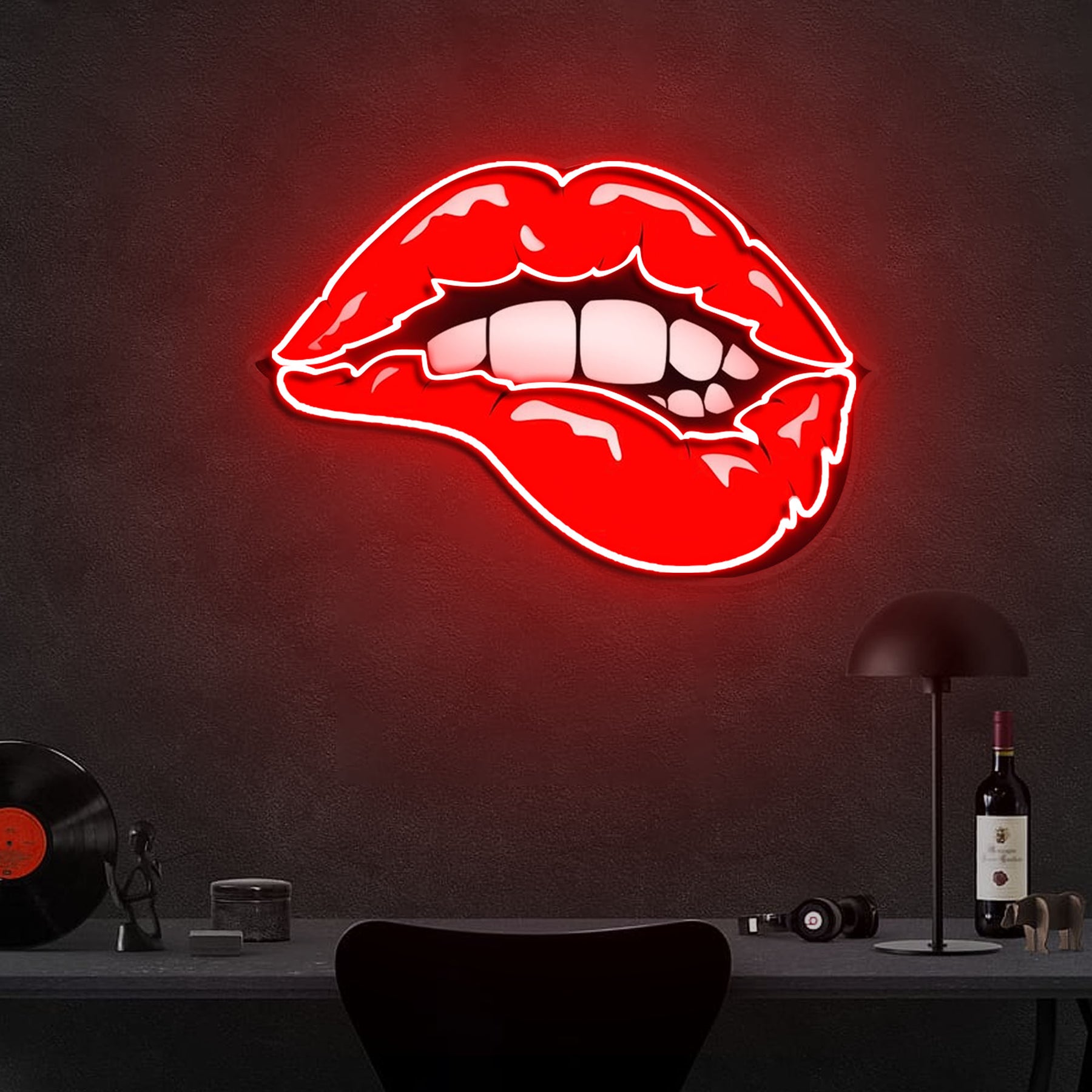 "Taste of Your Lips" Neon x Acrylic Artwork