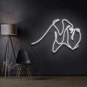 "Boxer Line Art" Neon Sign