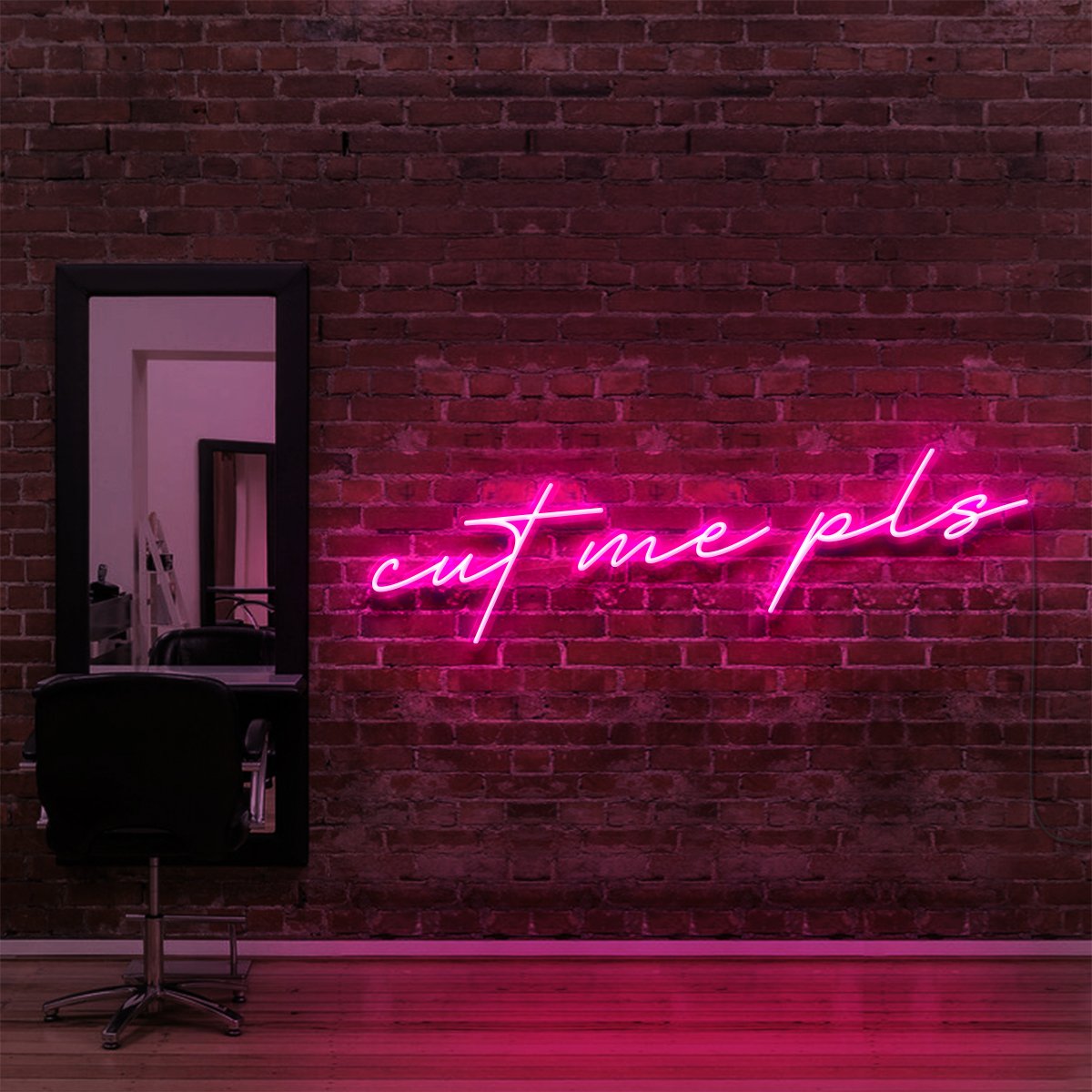"Cut Me Pls" Neon Sign for Hair Salons & Barbershops