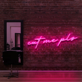 "Cut Me Pls" Neon Sign for Hair Salons & Barbershops
